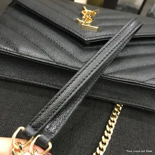 Tony Luxuries YSL CASSANDRE CHAIN WALLET MATELASSÉ 0706